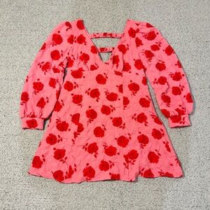 Crystal Doll Floral Mini Dress Size L